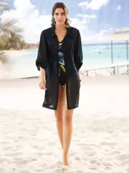 Feel Good, блузка, кимоно, черный