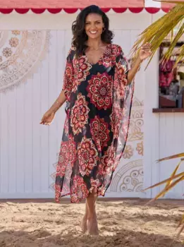 Feel Good летнее платье "Кафтан", красный