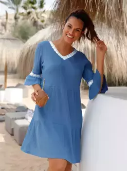 Feel Good летнее платье "летнее платье", цвет Mittelblau-Ecru