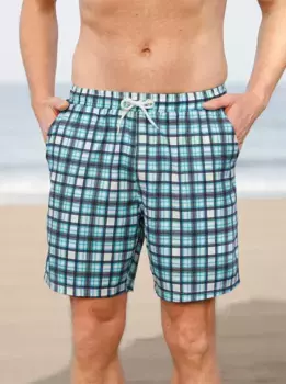 Feel Good Плавки-шорты, цвет Marine-Zitrone-Kariert