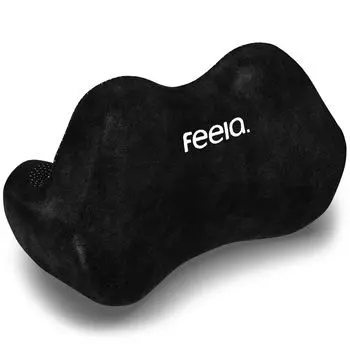 Feela. Эргономичная спинка для офисного кресла | Поясничная подушка в качестве подушки для стула для дома, офиса или поддержки спины в домашнем офисе (черная), черный