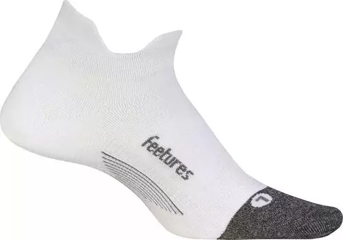 Feetures! Ультралегкие носки Elite Cushion No Show Tab, белый