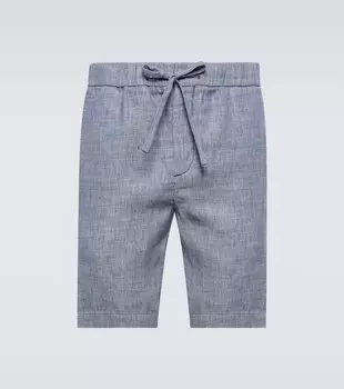 Felipe шорты из хлопка и льна Frescobol Carioca, синий