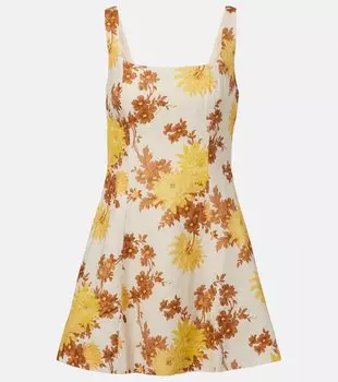 Фелис мини-платье из льна с цветочным принтом Faithfull, Midsummer Floral