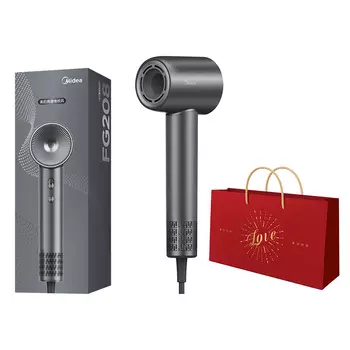 Фен 1500W с отрицательными ионами FG208 Midea, Dark Gray, Official Shopping Bag
