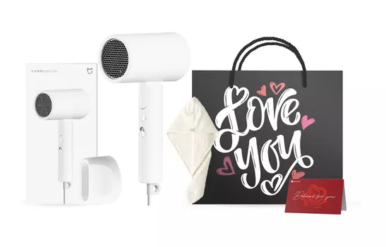 Фен для волос Mi, H101 White Sweet Love Heart Gift