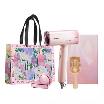 Фен для волос Panasonic, EH-WNA0H Pink + Safari Paradise Tote Bag + Massage Comb