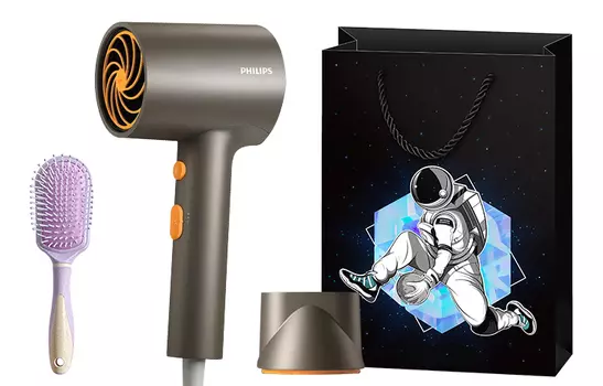 Фен для волос Philips, BHD321 (Astronaut Gift Bag Protective Kit)