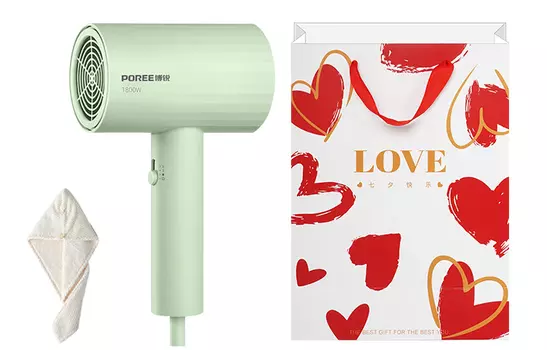 Фен для волос Poree, Mint Green (Cartoon Everyday Set)