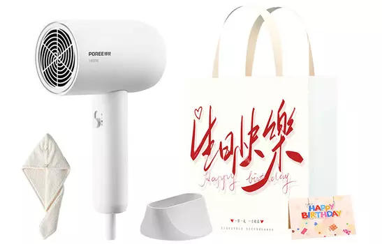 Фен для волос Poree, PH1621 Everyday Birthday Gift Bag Set