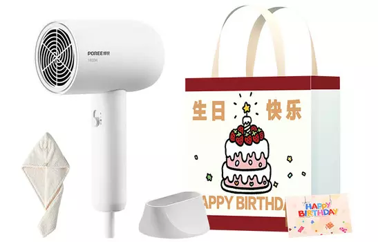 Фен для волос с холодным и горячим воздухом PH1621 PH1622 Poree, PH1621 Everyday Limited Birthday Gift Bag Set
