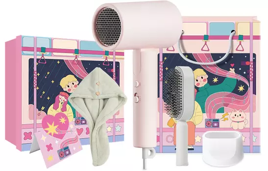 Фен для волос с отрицательными ионами H101 Mi, H101 Pink Festive Exclusive Box