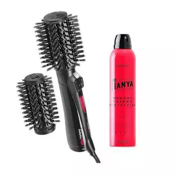 Фен и плойка с кончиками + термозащитный лак для волос, 250мл Babyliss