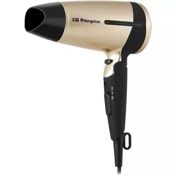 Фен Se 1600 со складной ручкой, 2 скорости, 2 температурных режима, кнопка холодного воздуха, концентратор и диффузор, 1600 Вт, Orbegozo