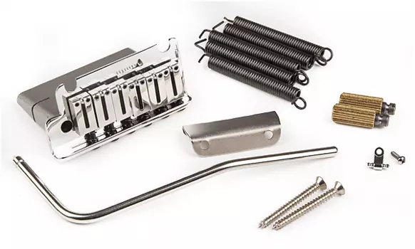 Fender 005-5318-049 American Deluxe Stratocaster Левосторонний бридж в сборе 2010-х годов из полированной стали 005-5318-049 American Deluxe Stratocaster Left-Handed Bridge Assembly