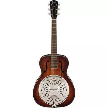 Fender 097-0392-337 Paramount Resonator w/Electronics, Round-Neck Style, Walnut FB, Aged Cognac Burst Fender 097-0392-337 Resonator w/ Electronics, Round-Neck Style, Walnut FB,