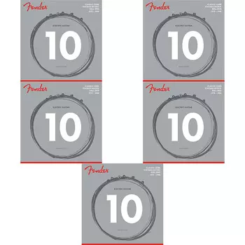 Fender 155R Classic Core Старинные никелевые струны с шаровым наконечником для электрогитары — .010–.046, обычные (5 шт. в упаковке) 0730155406 5-Pack