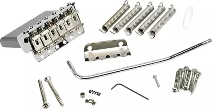 Fender 6-Saddle American Vintage Series Stratocaster Tremolo в сборе (хром) 6-Saddle American Vintage Series Stratocaster Tremolo Assembly (Chrome)