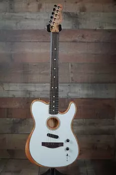 Fender Acoustasonic Player Telecaster, накладка на гриф из палисандра, арктический белый Acoustasonic? Player Telecaster?, Rosewood Fingerboard, Arcti...