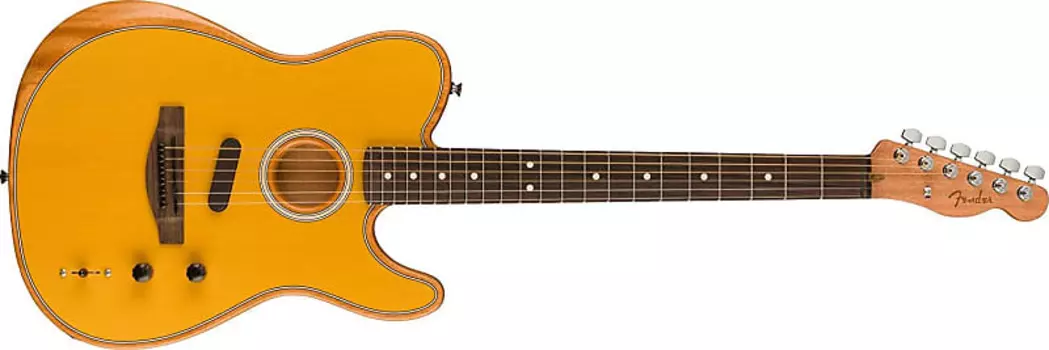 Fender Acoustasonic Player Telecaster Накладка на гриф из палисандра, цвет ириски
