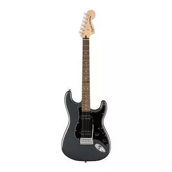 Fender Affinity Series Stratocaster HH, электрогитара с черной накладкой и грифом в форме буквы C из клена (накладка на гриф из индийского лавра, угольно-морозный металлик)