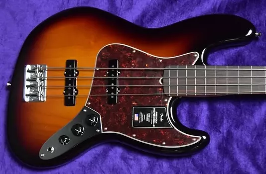Fender AM Pro II FRETLESS Jazz, 3-TSB / палисандр с подкладкой *Заводской дефект = экономия $! American Professional 2 FRETLESS Jazz