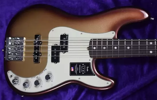 Fender AM Ultra Precision, Мокко Бёрст / Палисандр American Ultra P-Bass