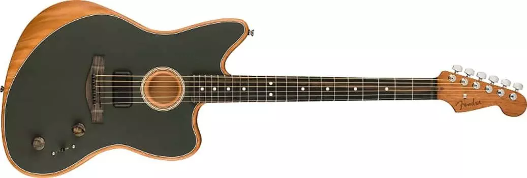 Fender American Acoustasonic Jazzmaster, вольфрам, накладка на гриф из черного дерева American Acoustasonic Jazzmaster