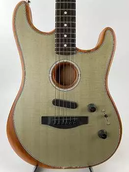 Fender American Acoustasonic Stratacoustic 2020 в прозрачном синем цвете Sonic American Acoustasonic Stratacoustic 2020 in Transparent Sonic Blue