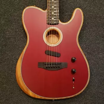 Fender American Acoustasonic Telecaster — темно-красный
