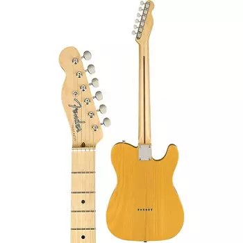 Fender American Original '50s Telecaster Левосторонняя электрогитара с кленовым грифом Butterscotch Blonde