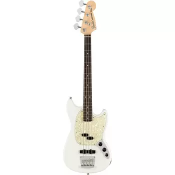 Fender American Performer Mustang Bass Накладка на гриф из палисандра Aged White
