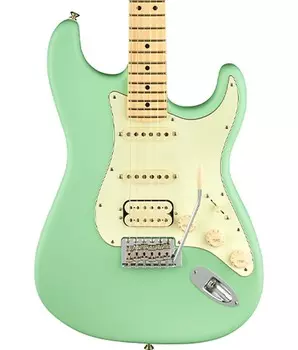Fender American Performer Stratocaster HSS, кленовый гриф - Satin Surf Green
