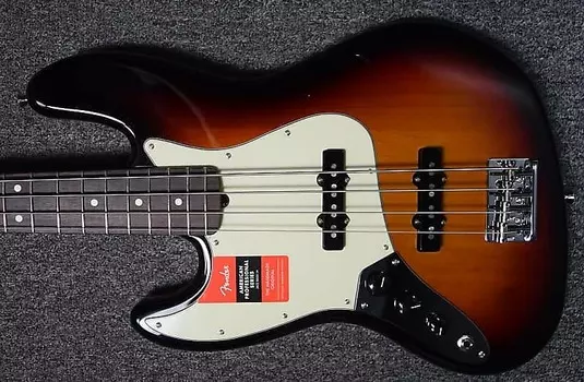 Fender American Pro Jazz LEFTY, 3-Tone Sunburst с палисандровой накладкой American Professional Jazz LEFTY