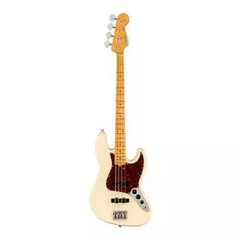 Fender American Professional II 4-String Jazz Bass Maple Fingerboard Guitar (правша, олимпийский белый) Fender American Professional II 4-String Jazz Bass Guitar (RH, Olympic White)
