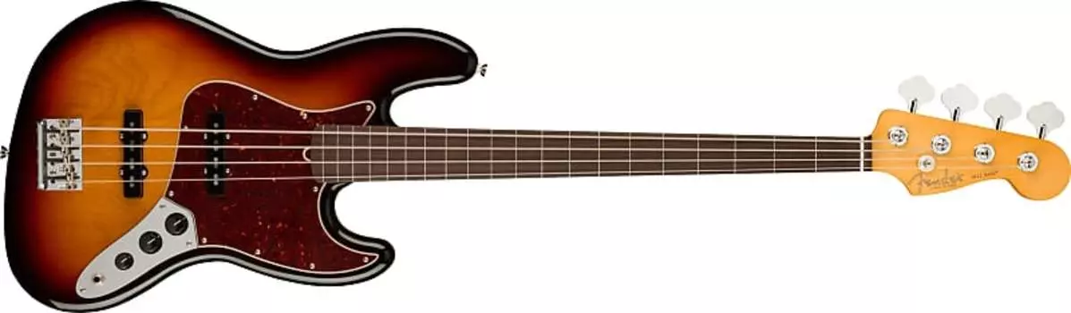 Fender American Professional II Jazz Bass - безладовый - 3 цвета Sunburst с футляром AMPROIIJBASSFLRW3TSB