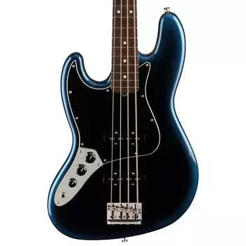 Fender American Professional II Jazz Bass Левая палисандровая накладка на гриф Dark Night с футляром