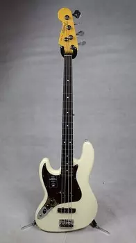 Fender American Professional II Jazz Bass Накладка на гриф из палисандра для левшей, олимпийский белый, с футляром American Professional II Jazz Bass Left-Handed