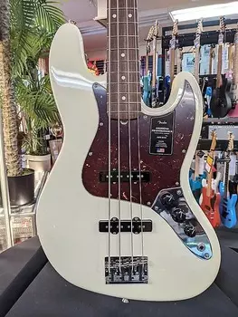 Fender American Professional II Jazz Bass, накладка на гриф из палисандра, олимпийский белый American Professional II Jazz Bass, Rosewood Fingerboard, Olympic White