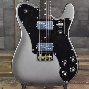 Fender American Professional II Tele Deluxe, накладка на гриф из палисандра — Mercury в литом корпусе Deluxe American Professional II Tele Deluxe, Fingerboard - Mercury with Deluxe Molded Case