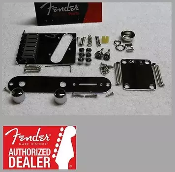 FENDER American Telecaster Chrome Hardware Set Modern 6 Saddle Bridge US Tele 0990807100