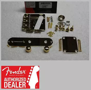 FENDER American Telecaster Gold Body Hardware Set Vintage 3 седло USA Tele 099-0806-200