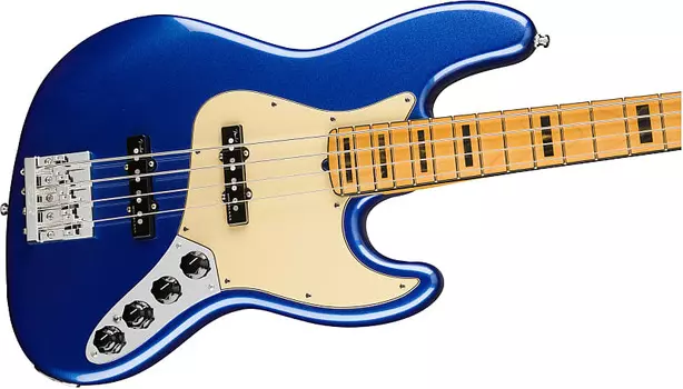 Fender American Ultra Jazz Bass с кленовым грифом цвета Cobra Blue 0199022795