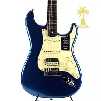 Fender American Ultra Stratocaster HSS с накладкой на гриф из палисандра — цвет Cobra Blue American Ultra Stratocaster HSS with Rosewood Fretboard