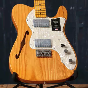 Fender American Vintage II 1972 Telecaster Thinline, кленовый гриф, состаренный натуральный American Vintage II '72 Telecaster Thinline