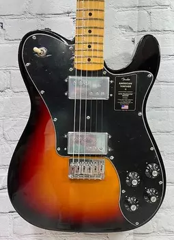 Fender American Vintage II 1975 Telecaster Deluxe Sunburst с футляром — 8,1 фунта AVII75TELEDELUXEMNWT3TB