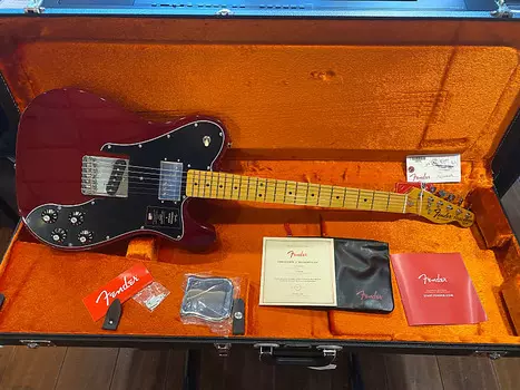 Fender American Vintage II 77 Telecaster Custom Limited MN 2022 Wine #VS220409 7lbs, 3.3oz Belly Cut American Vintage II '77 Telecaster Custom with Maple Fretboard