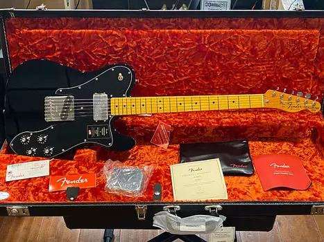 Fender American Vintage II '77 Telecaster Custom LTD Belly Cut Black #VS220657 7 фунтов, 14,4 унции American Vintage II '77 Telecaster Custom with Maple Fretboard