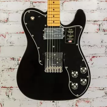 Fender - American Vintage II Limited Edition - '77 Custom Telecaster - Электрогитара - Кленовый гриф - Черный - x1250 Fender - American II Limited Edition - '77 Telecaster - Electric Guitar - Maple Neck - Black - x1250