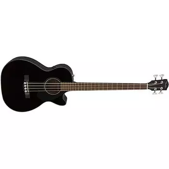 Fender CB-60SCE Concert Cutaway Акустическая электрическая бас-гитара, гриф из палисандра, черный
